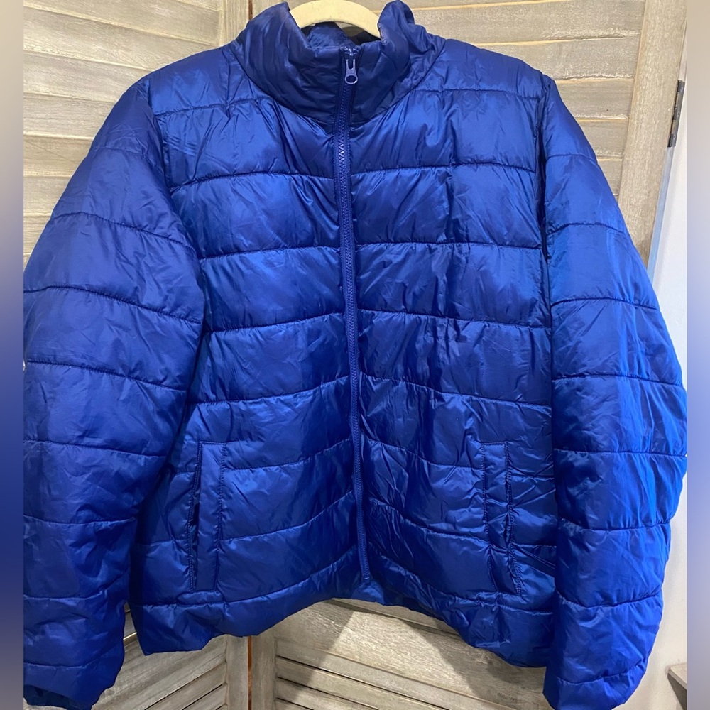 NORDSTROM brand Rich Royal Blue Puffer jacket. Size XL Lightweight Cozy warm - Picture 1 of 6